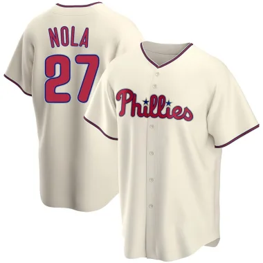 Aaron Nola Men's Replica Philadelphia Phillies Cream Alternate Jersey