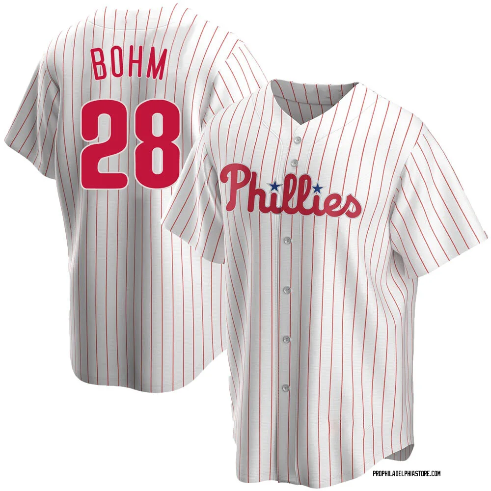 Alec Bohm Youth Replica Philadelphia Phillies White Home Jersey