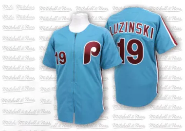 Greg Luzinski Men's Authentic Philadelphia Phillies Blue Throwback Jersey