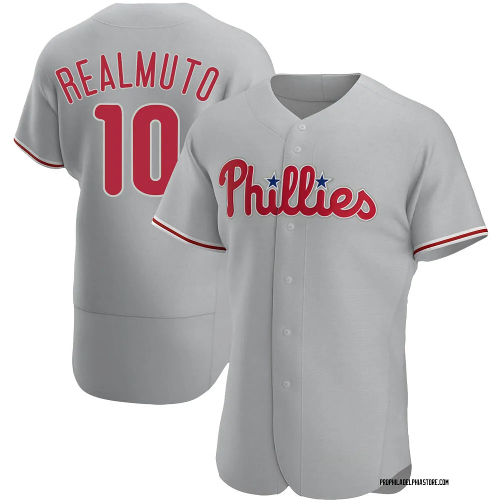 J.T. Realmuto Men's Authentic Philadelphia Phillies Gray Road Jersey -  Philadelphia Store