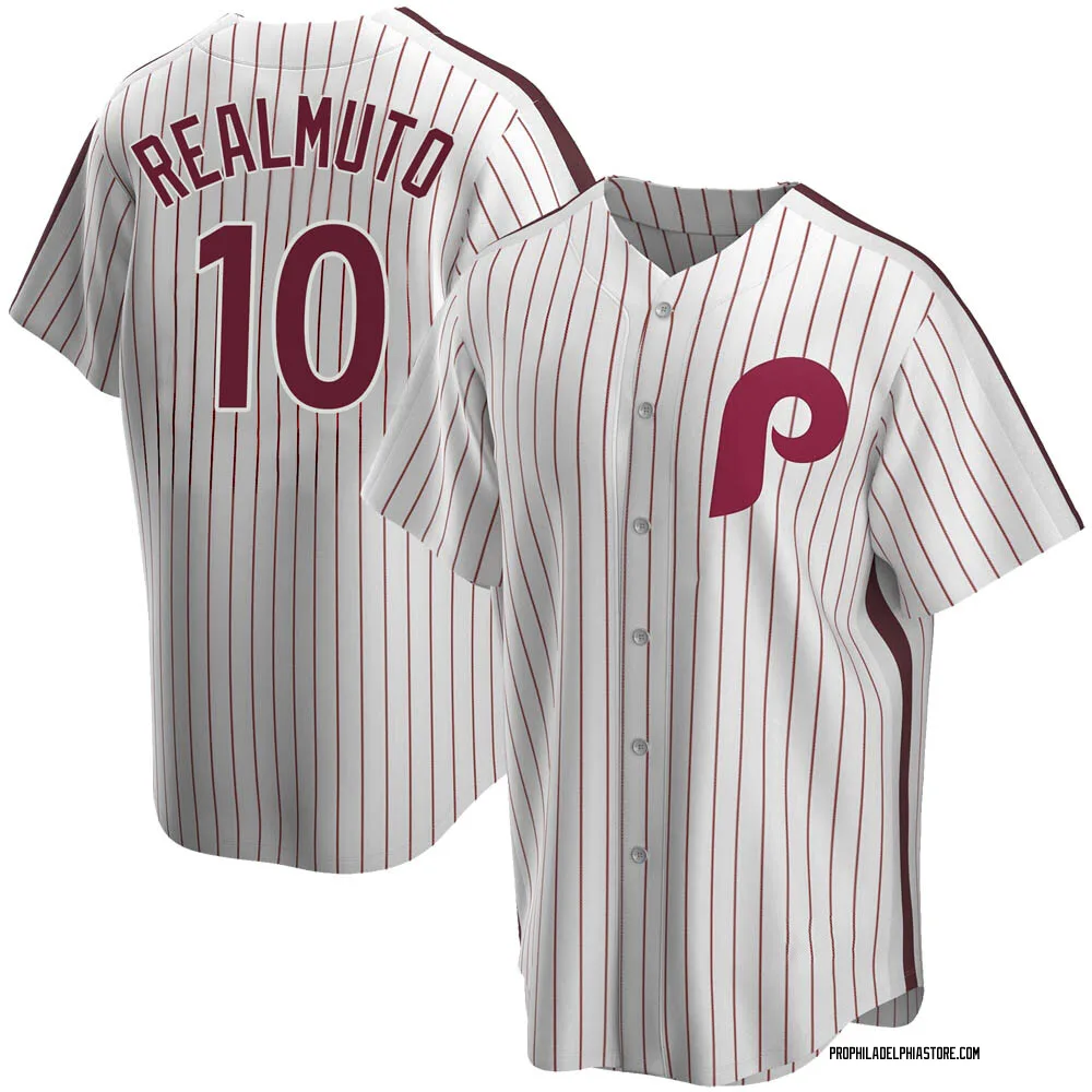 J.T. Realmuto Men's Replica Philadelphia Phillies White Home Cooperstown  Collection Jersey - Philadelphia Store