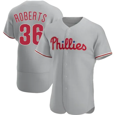 Robin Roberts Men's Authentic Philadelphia Phillies Gray Road Jersey