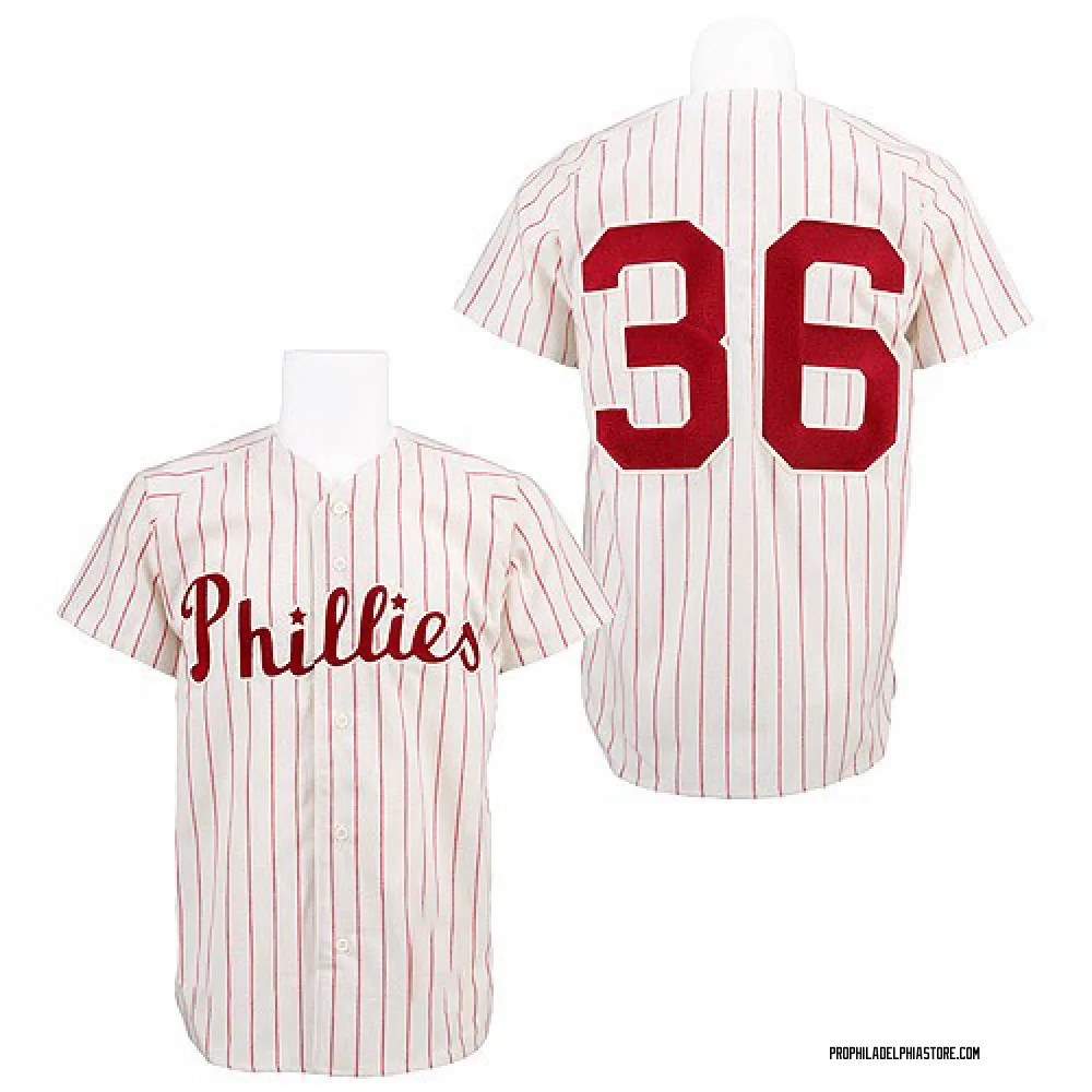 Robin Roberts Men's Authentic Philadelphia Phillies White/Red Strip Throwback  Jersey - Philadelphia Store